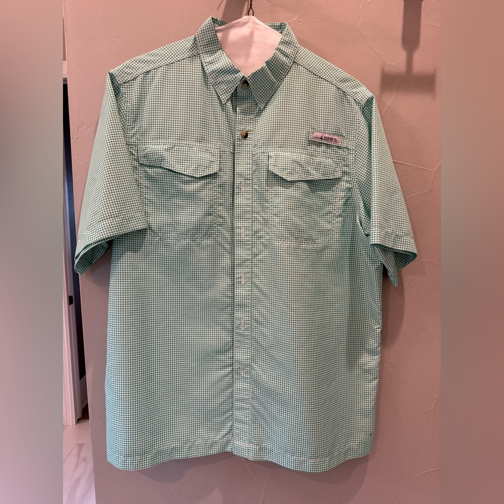 Habit Green Checkered Short Sleeve Shirt